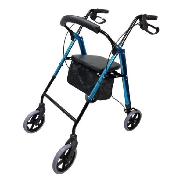 Foldable-Aluminium-Four-Wheel-Rollator-Frame