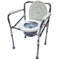 Foldable Over Toilet Aid Commode Chair with Toilet Seat