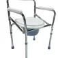 Foldable Over Toilet Aid Commode Chair with Toilet Seat