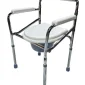 Foldable Over Toilet Aid Commode Chair with Toilet Seat