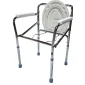 Foldable Over Toilet Aid Commode Chair with Toilet Seat