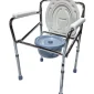 Foldable Over Toilet Aid Commode Chair with Toilet Seat