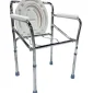 Foldable Over Toilet Aid Commode Chair with Toilet Seat
