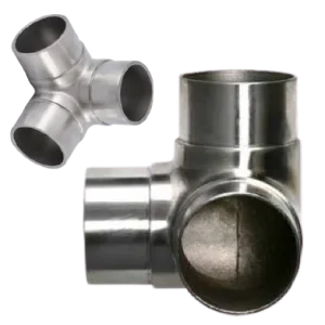 2X “Y” Shape Stainless Steel Rail Connector