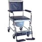 Portable Shower Toilet Transfer Commode With Foldable Wheelchair
