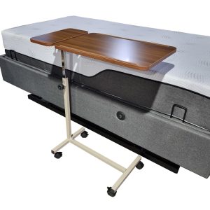 Height Adjustable Overbed Table on Wheels