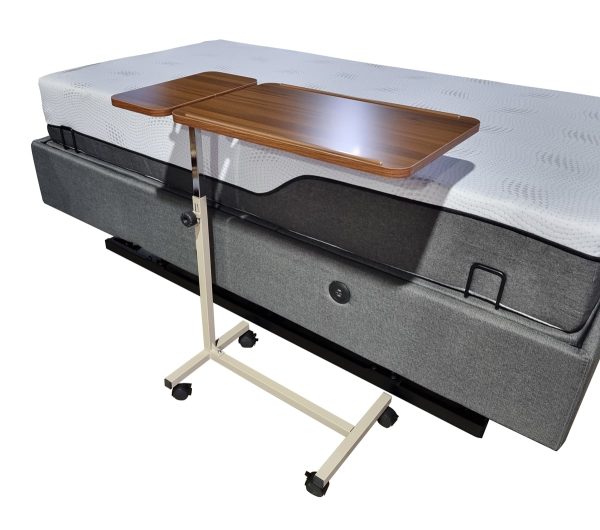 Height Adjustable Overbed Table on Wheels