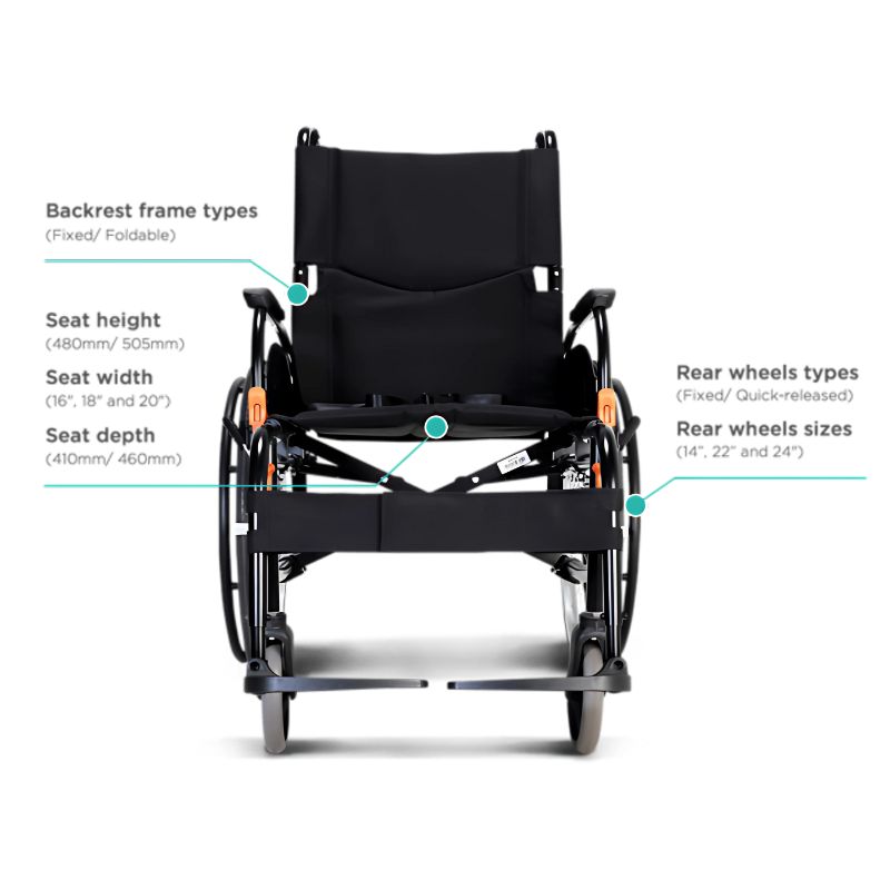 SOMA Agile Manual Wheelchair Product Info