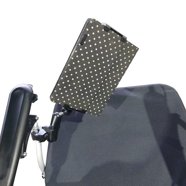 Adjustable iPad Holder For Electric and Manual Wheelchairs Topview