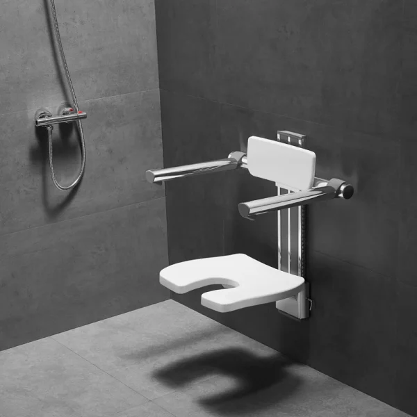 Bathroom Wall Mounted U-Shaped Shower Seat